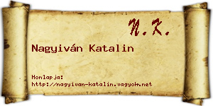 Nagyiván Katalin névjegykártya