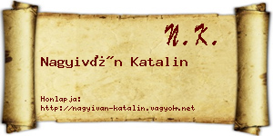 Nagyiván Katalin névjegykártya